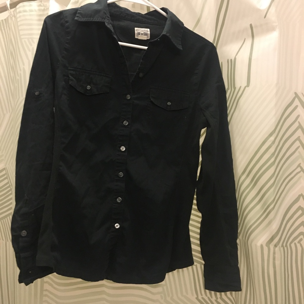 Converse denim shirt greenish black